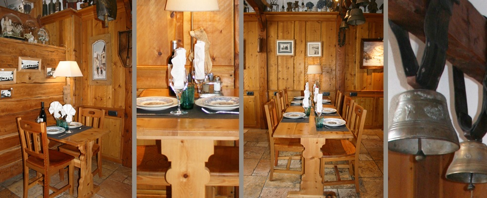  Restaurant ambiance chalet montagne. 